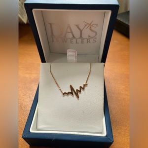 Midas 14k Heart Rhythm Rose gold necklace.